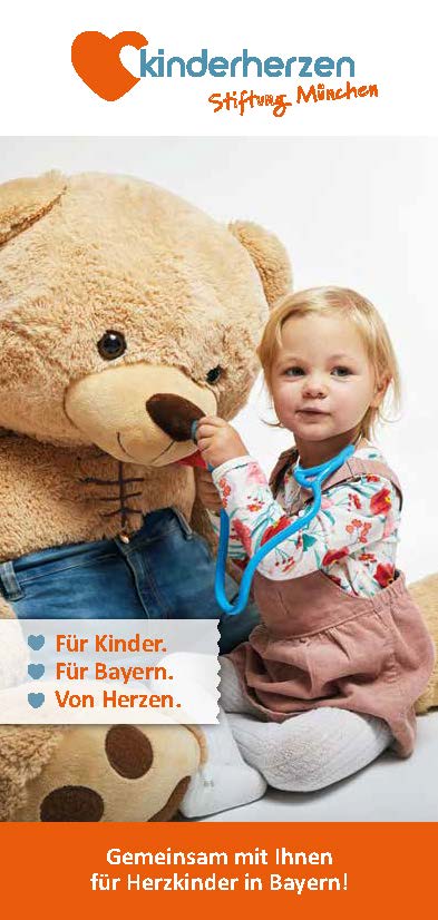 Cover Flyer kinderherzen Stiftung München 